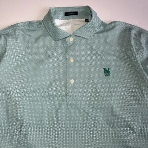 Turtleson Performance Golf Polo Shirt Mens XL mini geometric print